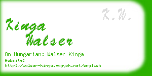 kinga walser business card